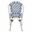 Furniture of America Misea Transitional Aluminum Patio Chair in Navy (Set of 2)