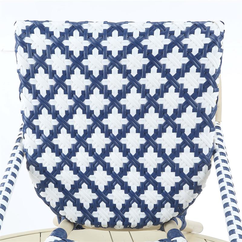 Furniture of America Misea Transitional Aluminum Patio Chair in Navy (Set of 2)