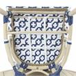 Furniture of America Misea Transitional Aluminum Patio Chair in Navy (Set of 2)