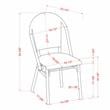 Furniture of America Misea Transitional Aluminum Patio Chair in Navy (Set of 2)