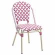 Furniture of America Misea Transitional Aluminum Patio Chair in Pink (Set of 2)