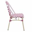 Furniture of America Misea Transitional Aluminum Patio Chair in Pink (Set of 2)