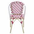 Furniture of America Misea Transitional Aluminum Patio Chair in Pink (Set of 2)