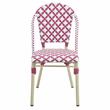 Furniture of America Misea Transitional Aluminum Patio Chair in Pink (Set of 2)