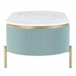 Furniture of America Timi Glam Wood 1-Drawer Coffee Table in Green