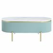 Furniture of America Timi Glam Wood 1-Drawer Coffee Table in Green