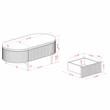 Furniture of America Timi Glam Wood 1-Drawer Coffee Table in Green