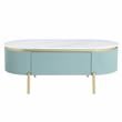 Furniture of America Timi Glam Wood 1-Drawer Coffee Table in Green