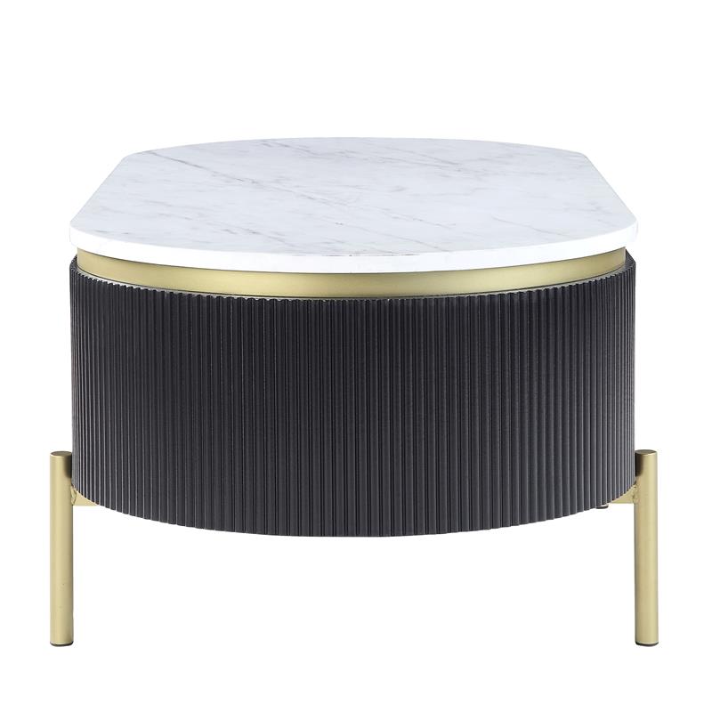 Furniture of America Timi Glam Wood 1-Drawer Coffee Table in Dark Walnut