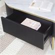 Furniture of America Timi Glam Wood 1-Drawer Coffee Table in Dark Walnut