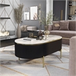 Furniture of America Timi Glam Wood 1-Drawer Coffee Table in Dark Walnut