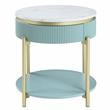 Furniture of America Timi Glam Wood 1-Drawer End Table in Green
