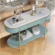 Furniture of America Timi Glam Wood 1-Drawer Console Table in Green
