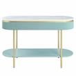 Furniture of America Timi Glam Wood 1-Drawer Console Table in Green