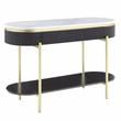 Furniture of America Timi Glam Wood 1-Drawer Console Table in Walnut