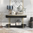 Furniture of America Timi Glam Wood 1-Drawer Console Table in Walnut