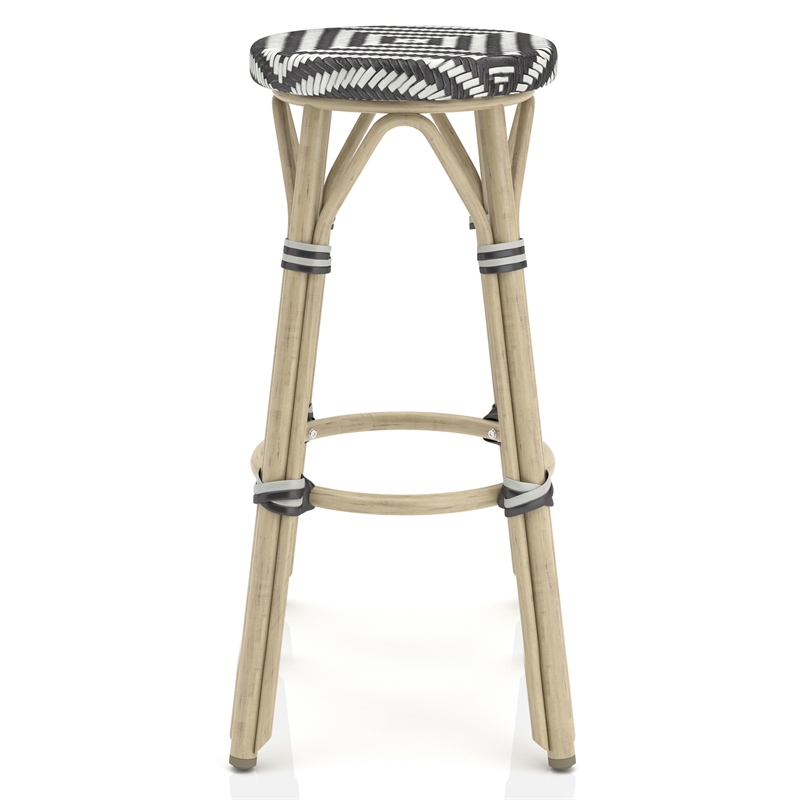 Furniture of America Binde Aluminum 30-inch Patio Barstool in Brown (Set of 2)