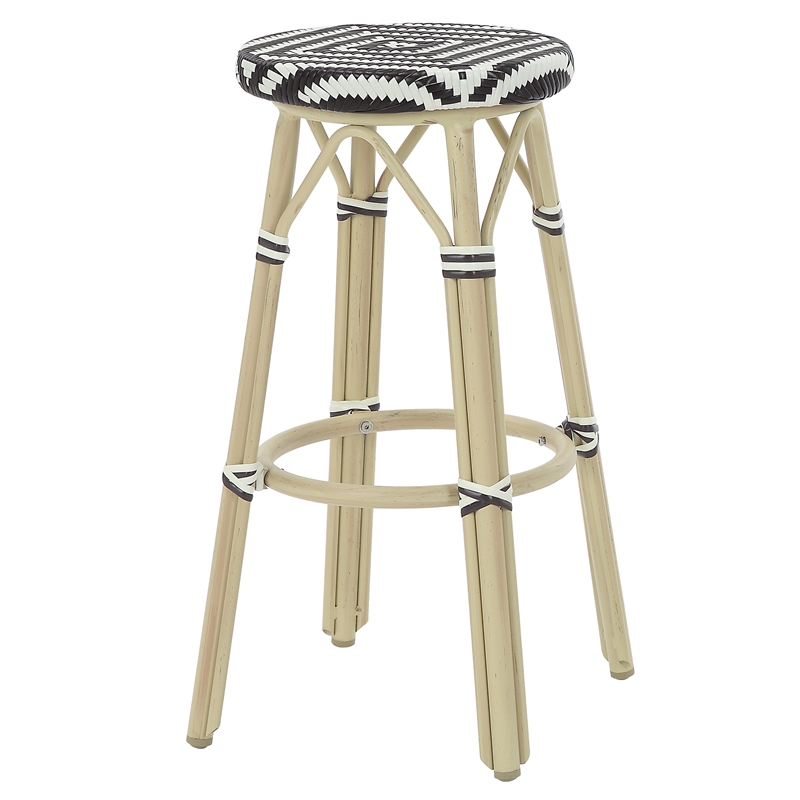 Furniture of America Binde Aluminum 30-inch Patio Barstool in Brown (Set of 2)