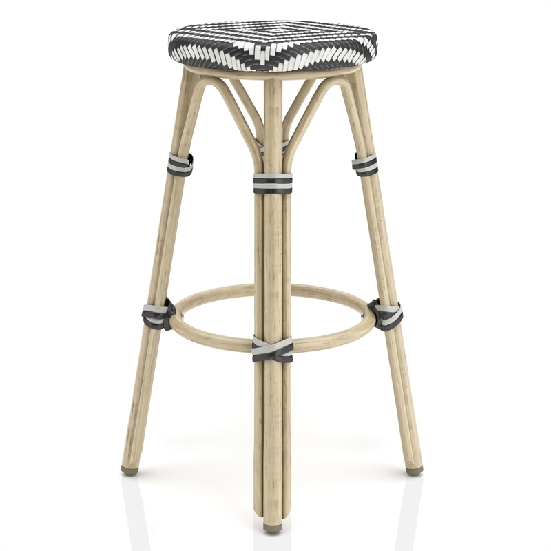 Furniture of America Binde Aluminum 30-inch Patio Barstool in Brown (Set of 2)