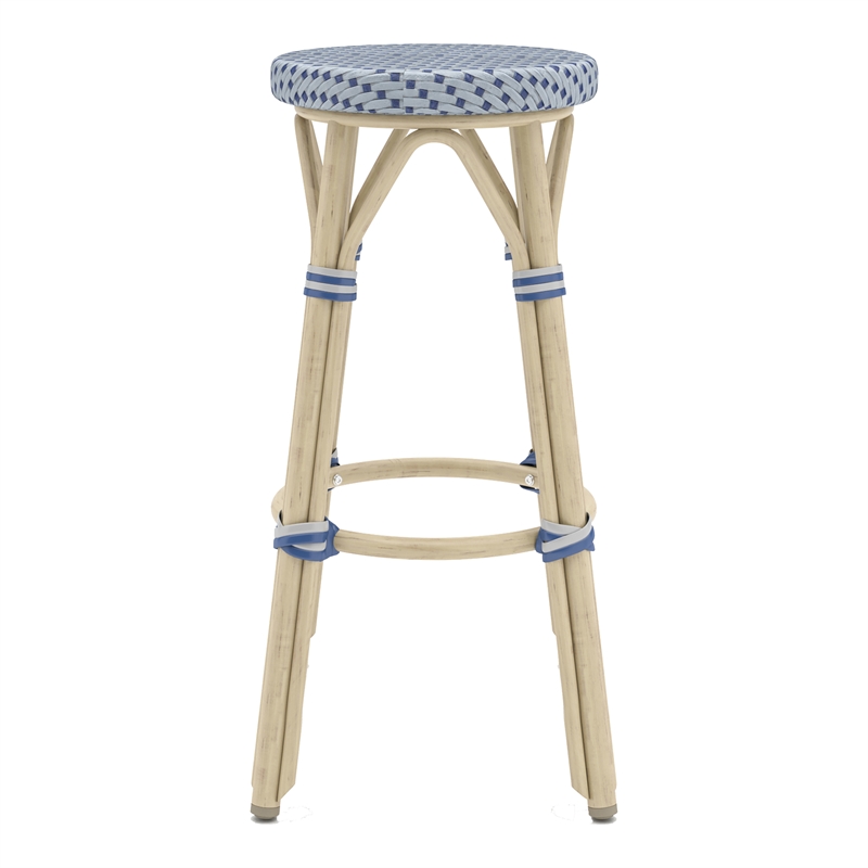 Furniture of America Binde Aluminum 30-inch Patio Barstool in Gray (Set of 2)