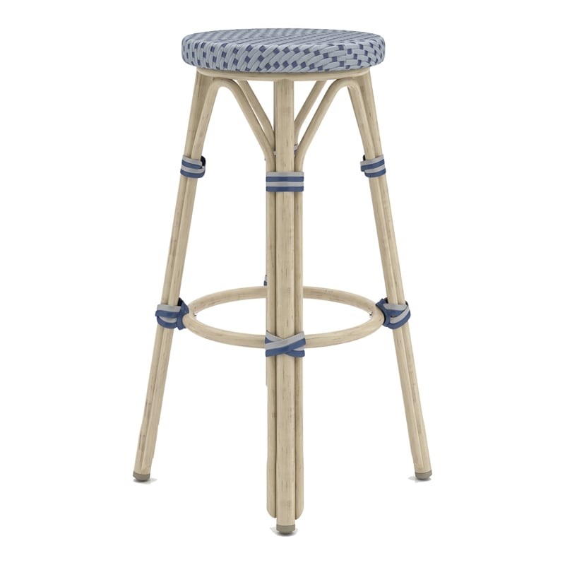 Furniture of America Binde Aluminum 30-inch Patio Barstool in Gray (Set of 2)