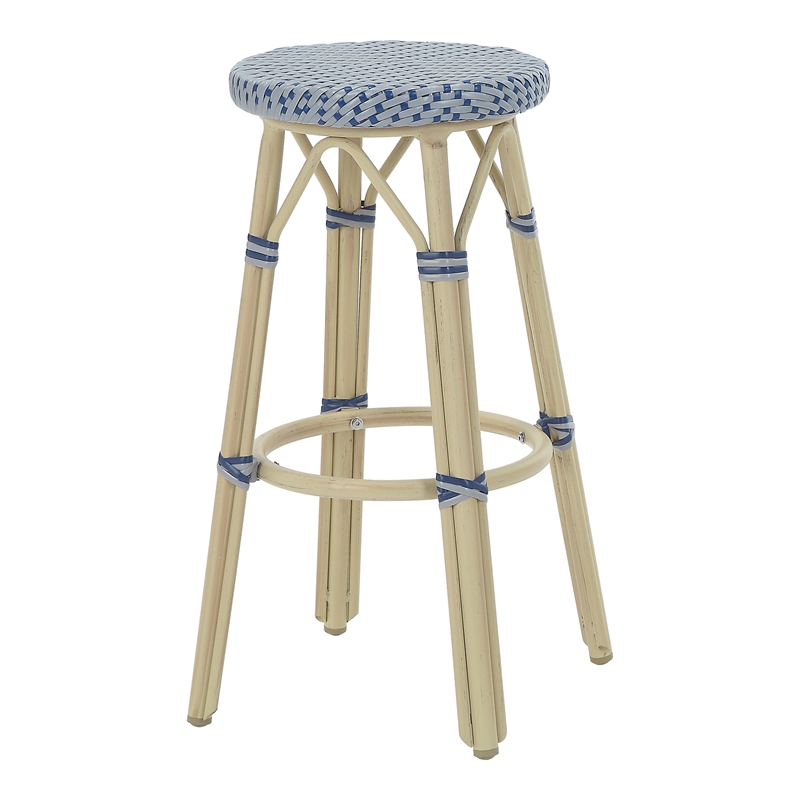 Furniture of America Binde Aluminum 30-inch Patio Barstool in Gray (Set of 2)
