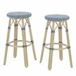 Furniture of America Binde Aluminum 30-inch Patio Barstool in Gray (Set of 2)