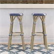 Furniture of America Binde Aluminum 30-inch Patio Barstool in Navy (Set of 2)