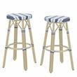 Furniture of America Binde Aluminum 30-inch Patio Barstool in Navy (Set of 2)