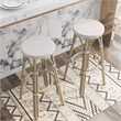 Furniture of America Binde Aluminum 30-inch Patio Barstool in White (Set of 2)