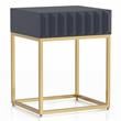 Furniture of America Giffore Metal 1-Drawer Side Table in Antique Blue