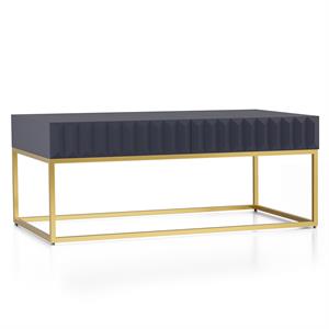 furniture of america giffore metal 2-drawer coffee table