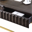 Furniture of America Giffore Metal 2-Drawer Coffee Table in Walnut