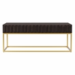 Furniture of America Giffore Metal 2-Drawer Coffee Table in Walnut