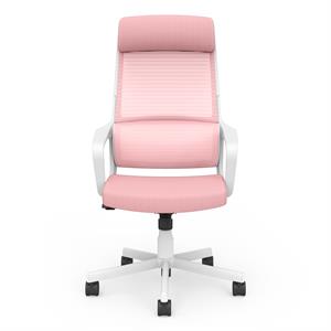 furniture of america tilah metal and mesh adjustable office chair in pink