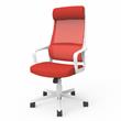 Furniture of America Tilah Metal and Mesh Adjustable Office Chair in Red