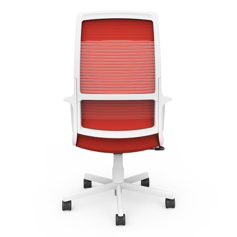 Furniture of America Tilah Metal and Mesh Adjustable Office Chair in Red