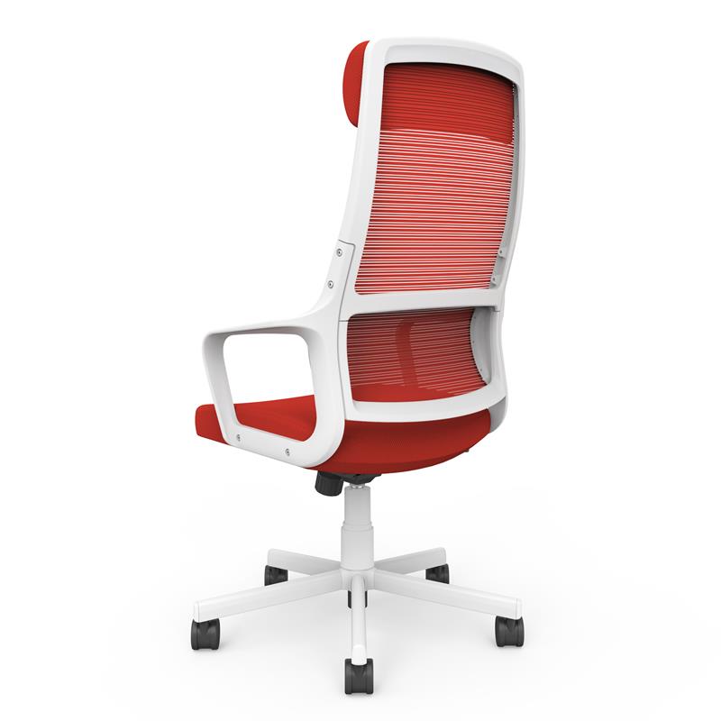 Furniture of America Tilah Metal and Mesh Adjustable Office Chair in Red