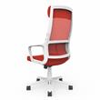 Furniture of America Tilah Metal and Mesh Adjustable Office Chair in Red