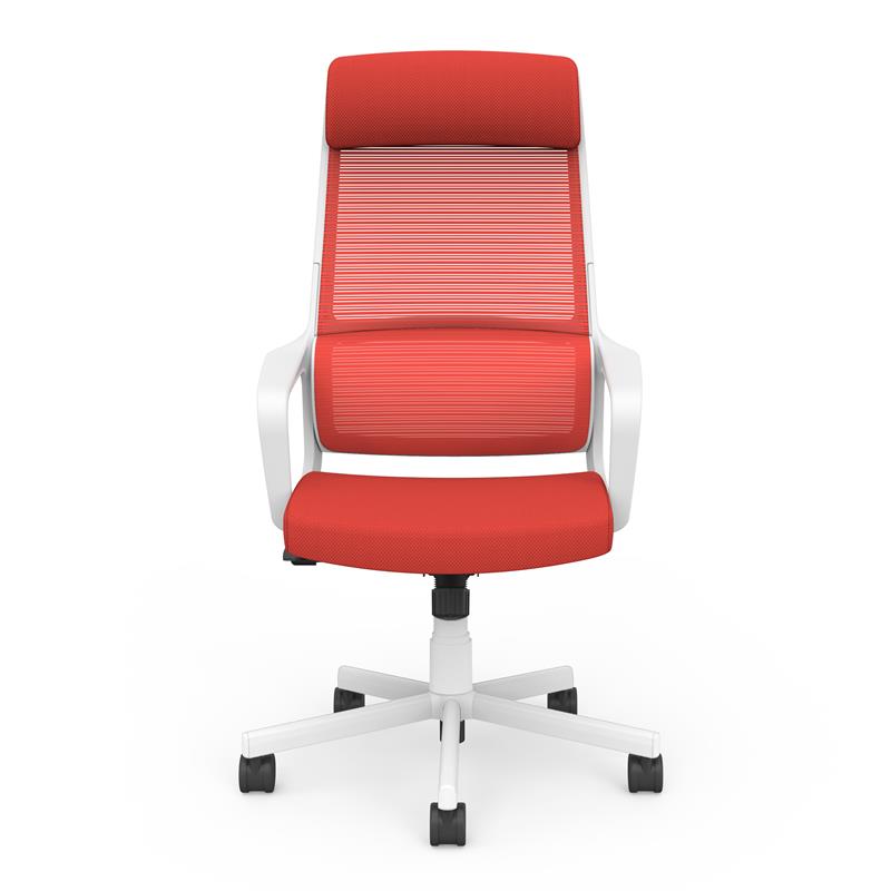 Furniture of America Tilah Metal and Mesh Adjustable Office Chair in Red