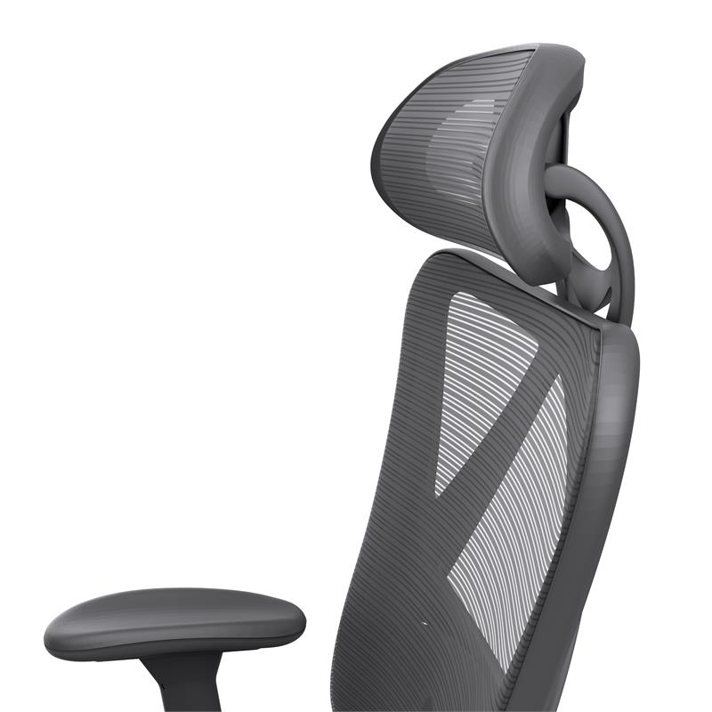 Furniture of America Domie Metal and Mesh Adjustable Office Chair in Black