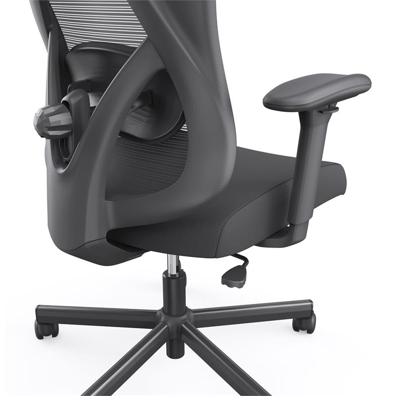 Furniture of America Domie Metal and Mesh Adjustable Office Chair in Black