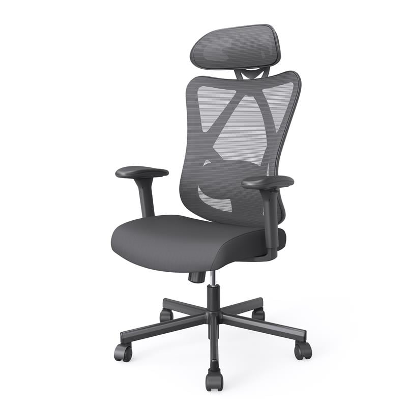 Furniture of America Domie Metal and Mesh Adjustable Office Chair in Black