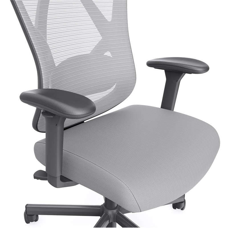 Furniture of America Domie Metal and Mesh Adjustable Office Chair in Gray