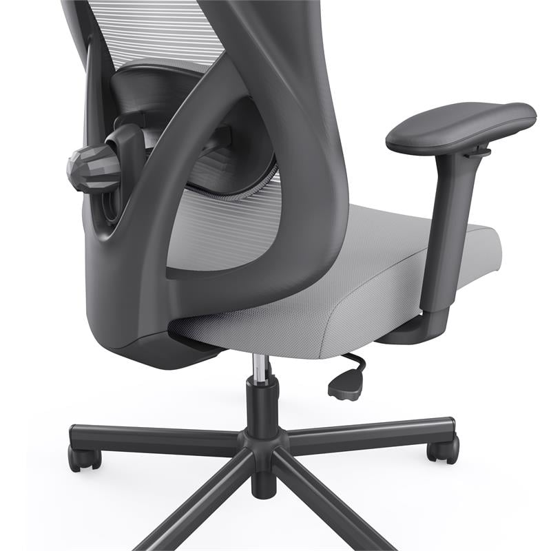 Furniture of America Domie Metal and Mesh Adjustable Office Chair in Gray