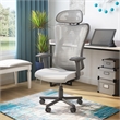 Furniture of America Domie Metal and Mesh Adjustable Office Chair in Gray