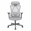 Furniture of America Domie Metal and Mesh Adjustable Office Chair in Gray