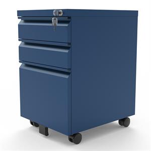 furniture of america lirah modern metal 3-drawer filling cabinet