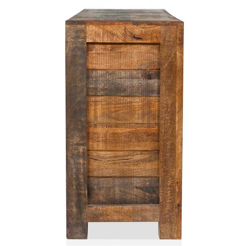 Furniture of America Altor Rustic Solid Wood 2-Cabinet Buffet in Natural Tone