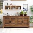 Furniture of America Altor Rustic Solid Wood 2-Cabinet Buffet in Natural Tone
